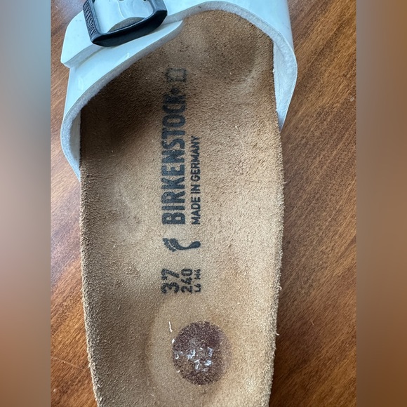 Used, Birkenstock Madrid sandals - glossy white, 37 narrow - Picture 4 of 7